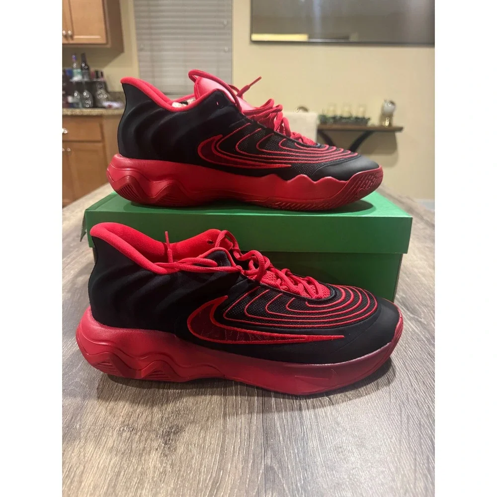 Nike Giannis Immortality 4 Black Team Red University Red FQ3680-004 Mens 10.5 - Picture 1 of 9